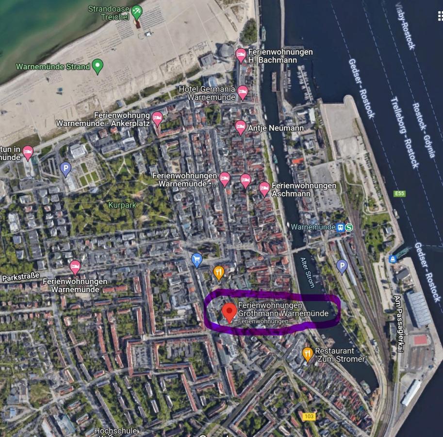Zur Duene Warnemuende Villa Rostock Bagian luar foto